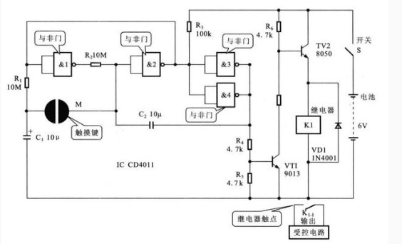 触摸键控电路