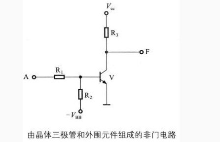 由晶体三极管和外围元件组成的非门电路